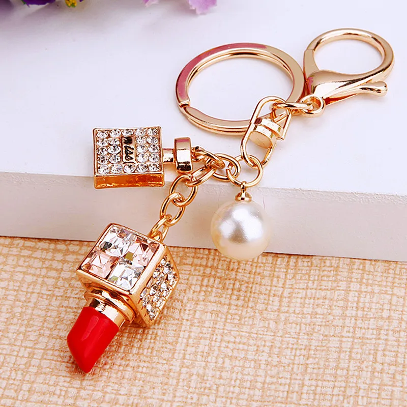 Creative Lipstick Bag Pendant Key Chain Charm Sexy Lips Keyring Accessories  Women Bag Ornaments Keyholder Exquisite Gift - AliExpress