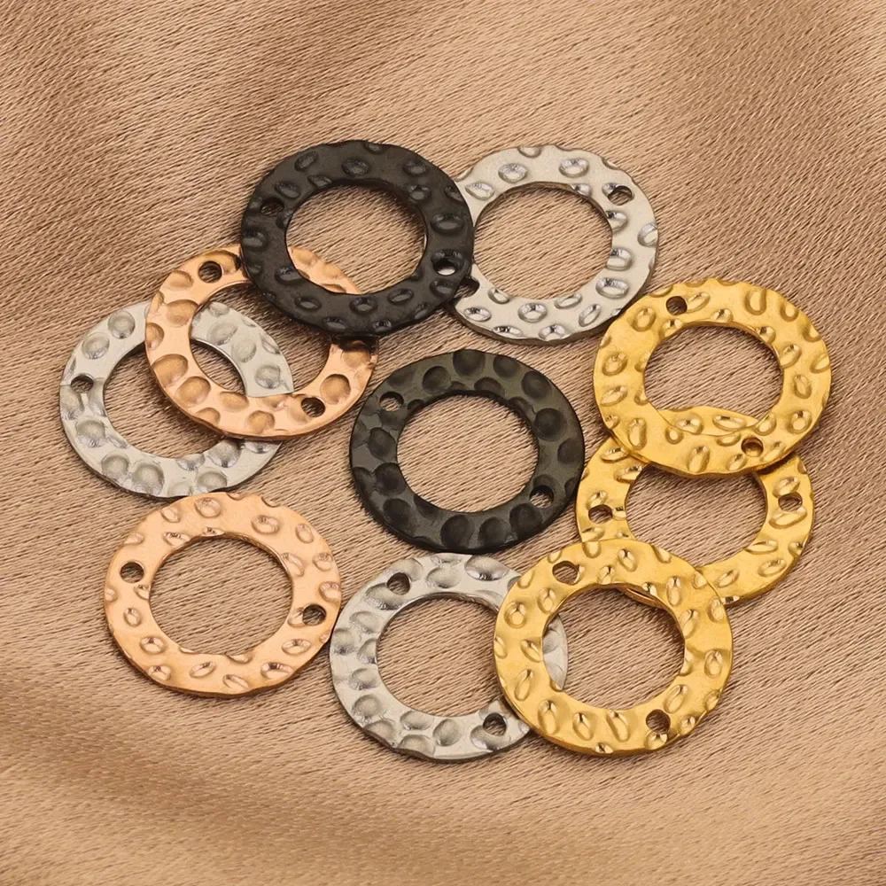 DIY Double Hole Pattern Piece Pendant Bracelet Necklace Connecting Accessories 4