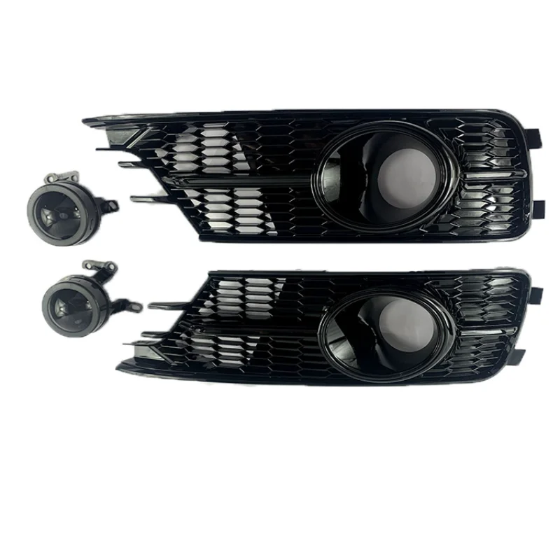 

Hot Sale Glossy Black Car Fog Honeycomb C7PA A6 ABS Fog Light Frame Grille for 2016 2017 2018