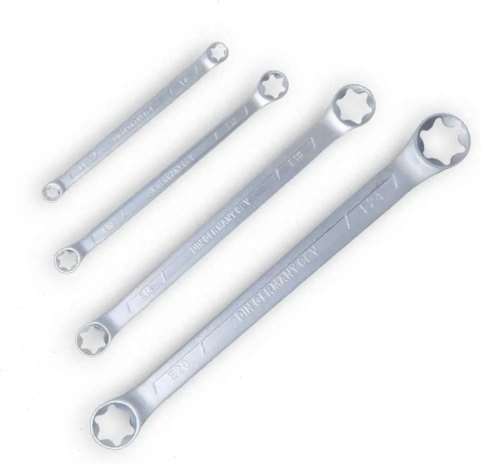 4pcs Etorx Box Wrench Set, E6 E8 E10 E12 E14 E18 E20 E24 Torx Set