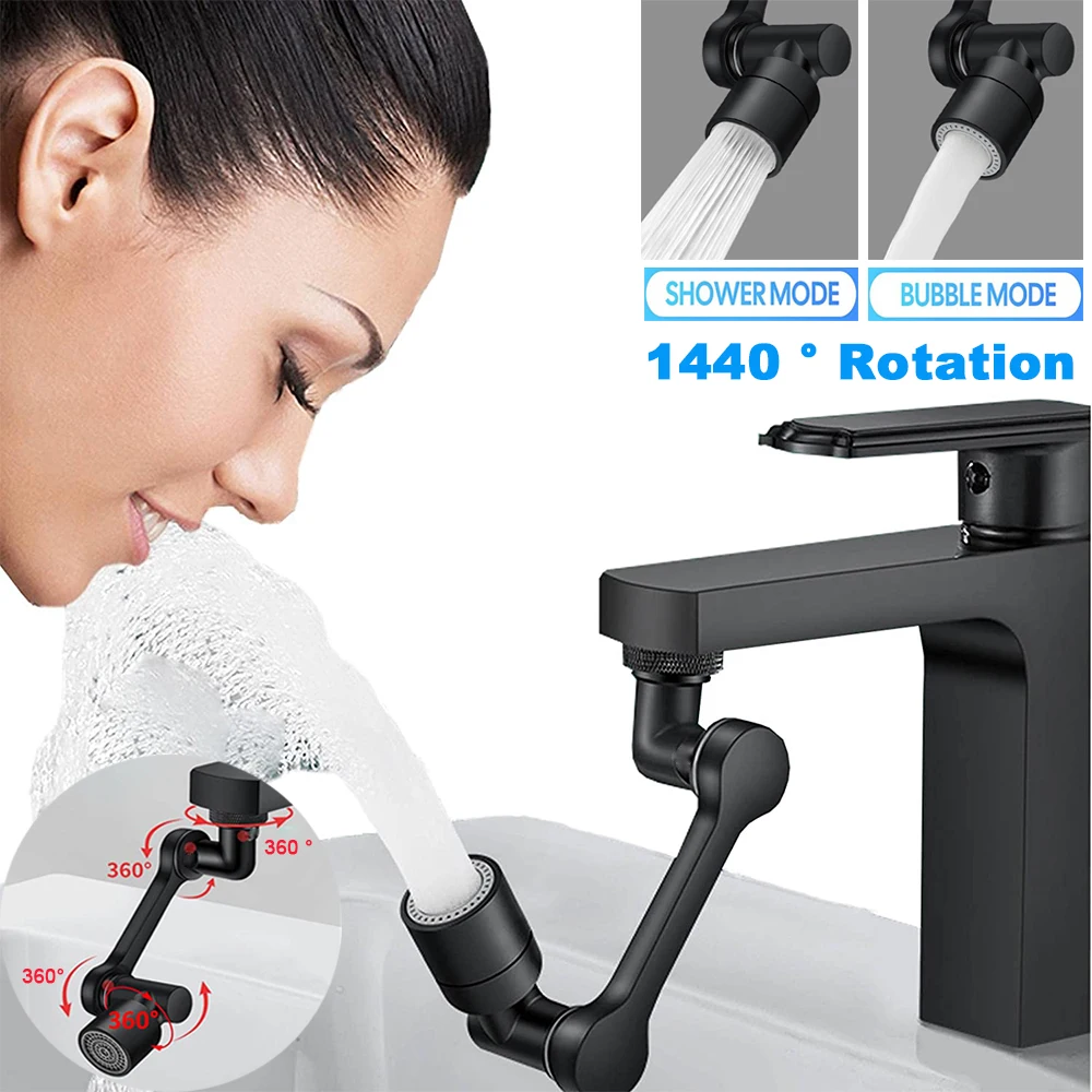 

1440° Rotating Faucet Extender Multifunctional Universal Anti Splash Filter Faucet Extender Aerator For Bathroom Sink Kitchen