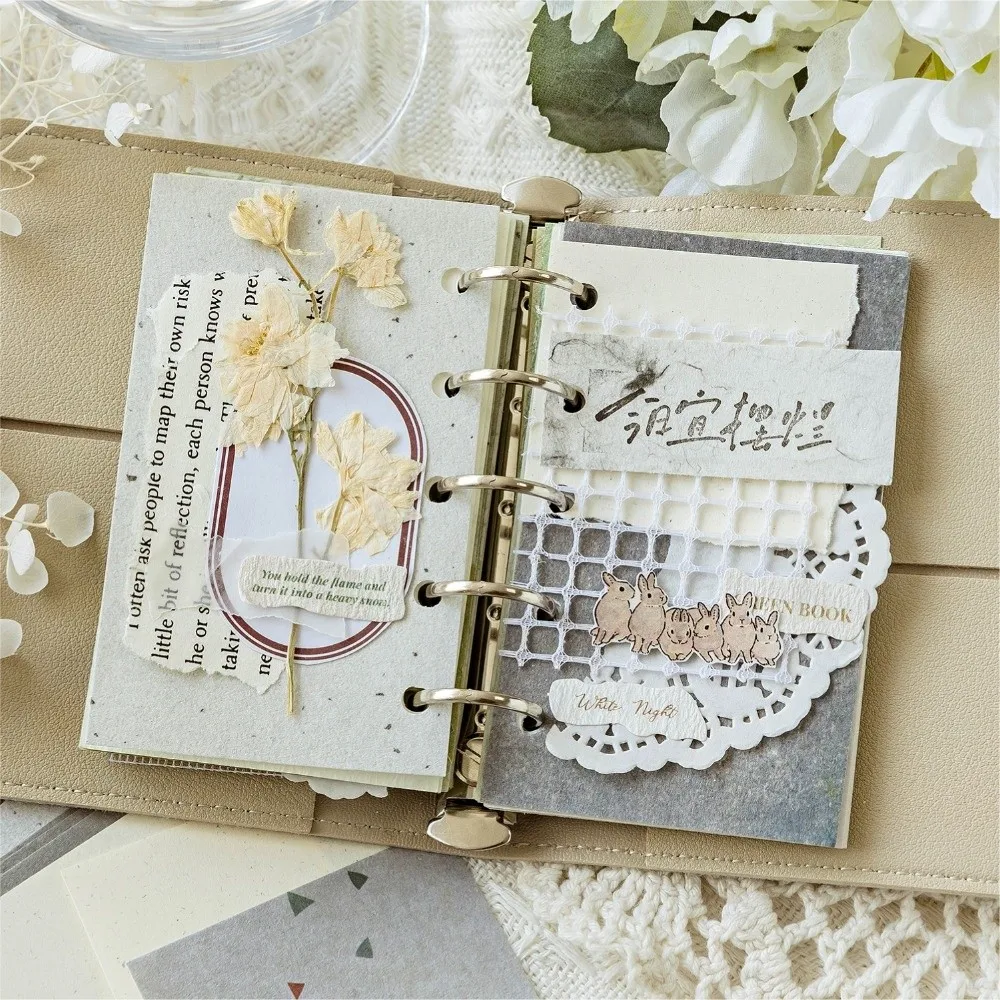 모란디 파스텔 텍스처 스크랩북 데코레이션 페이퍼 크래프트 페이퍼 장식 메모 패드 DIY 배경 재료 용지