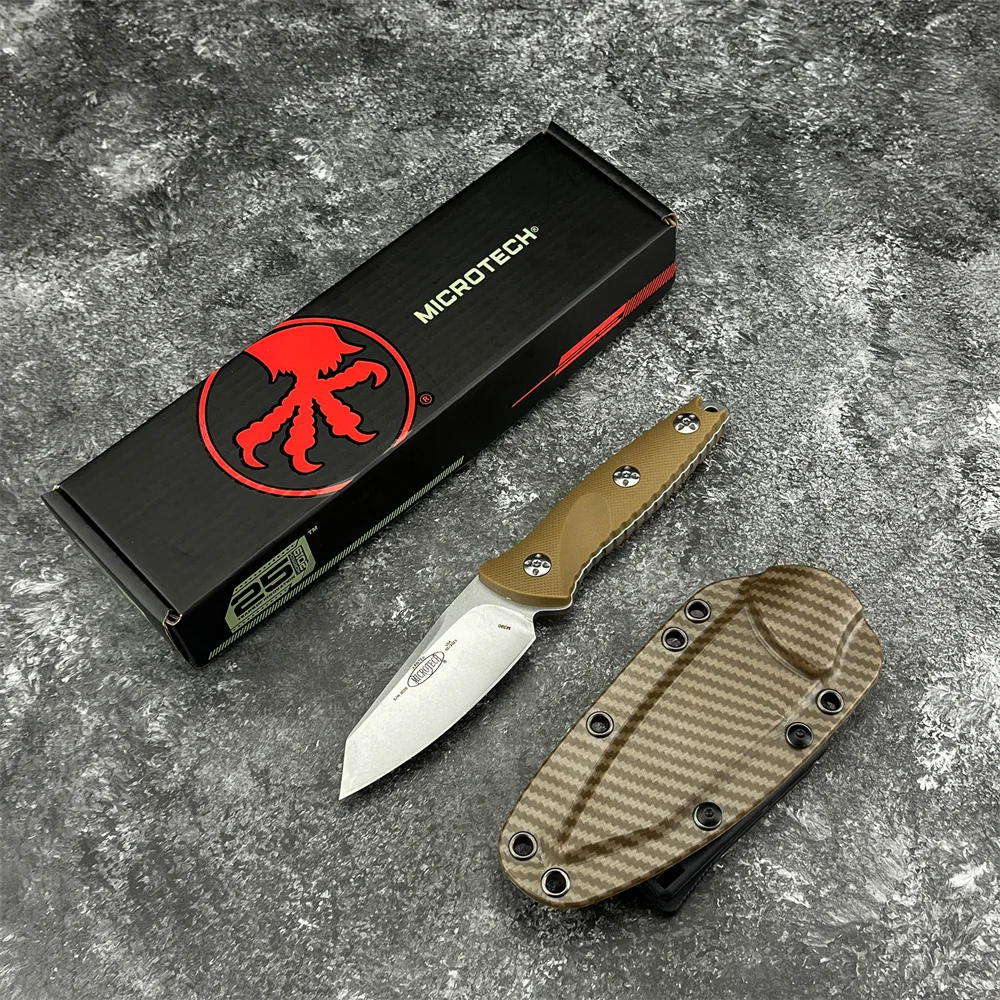 Fixed Blade Knife Outdoor Tools 93M-10 Socom Alpha Warcom 3.72 Stonewashed Wharncliffe Blade with Kydex Sheath Straight