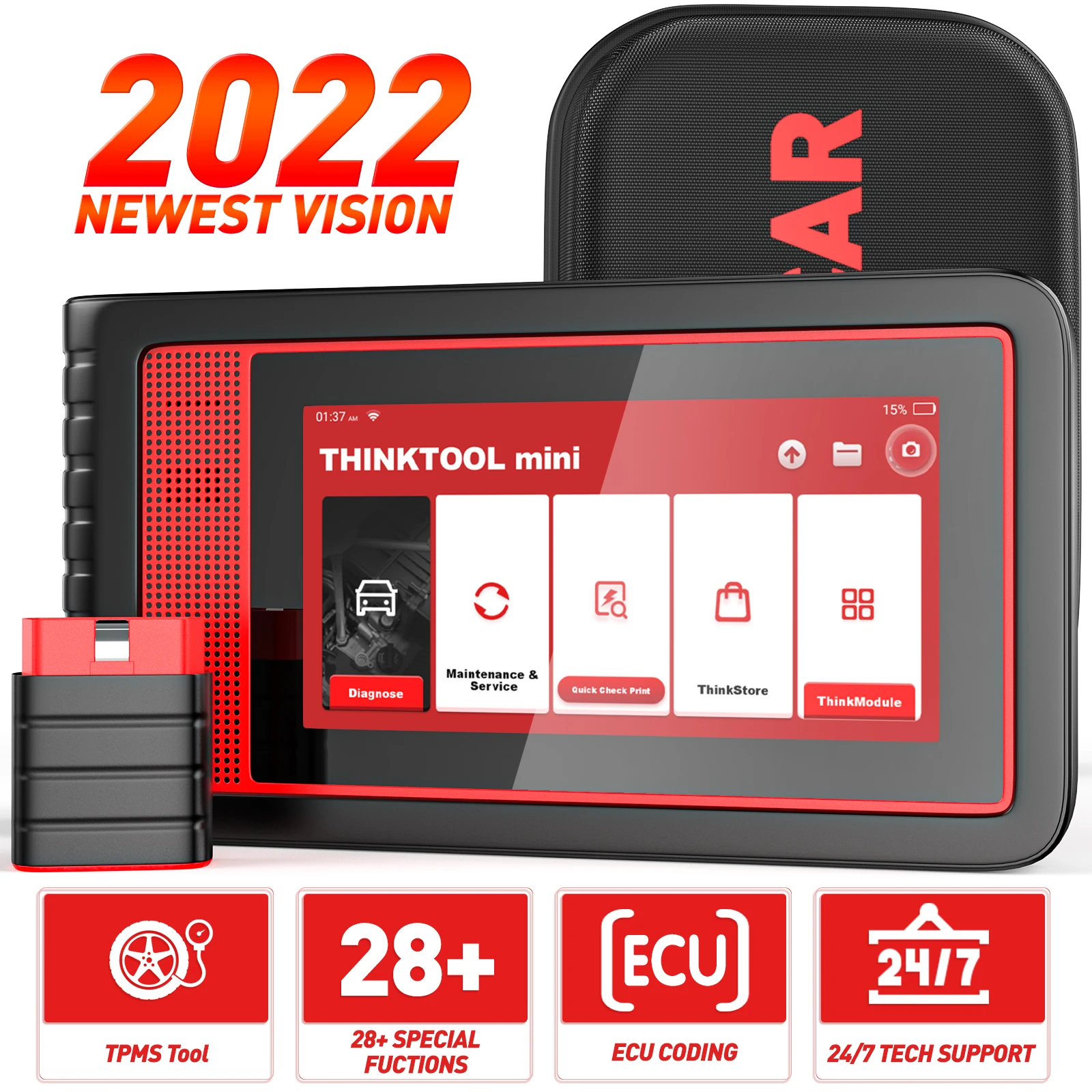 

THINKCAR Thinktool Mini OBD2 сканер, профессиональные Автомобильные диагностические инструменты, автомобильная система диагностики, сброс масляной подушки безопасности, Автомобильный сканер