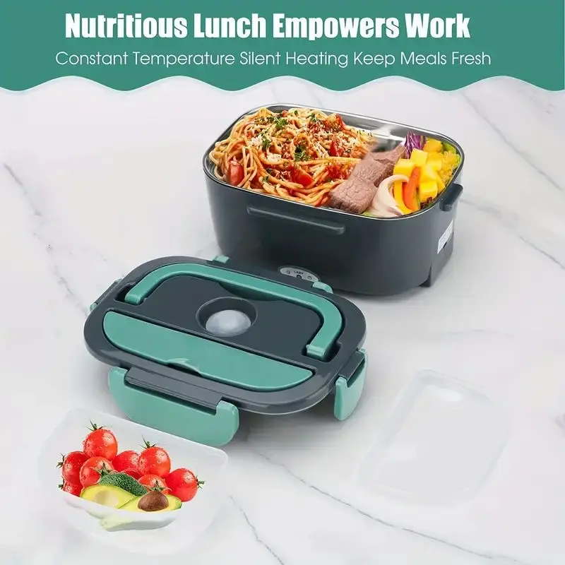 Lunch Box Chauffante Electrique Gamelle Chauffante 1.5 L Bo?te Chauffante  Repas en Acier Inoxydable