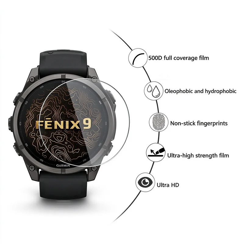 Premium Tempered Glass Screen Protector for Fenix Watches - Ultra-Clear and Durable Protection Film