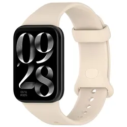 Premium Silicone Sport Wristband Strap - Xiaomi Mi Band 9 Pro (Ivory)