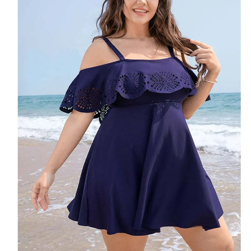 

2023 New Women'S Plus Size 6XL 8XL Swimdress One Piece Swimsuit Swimsuit Women Bathing Suit Women Swimwear Women Tankini