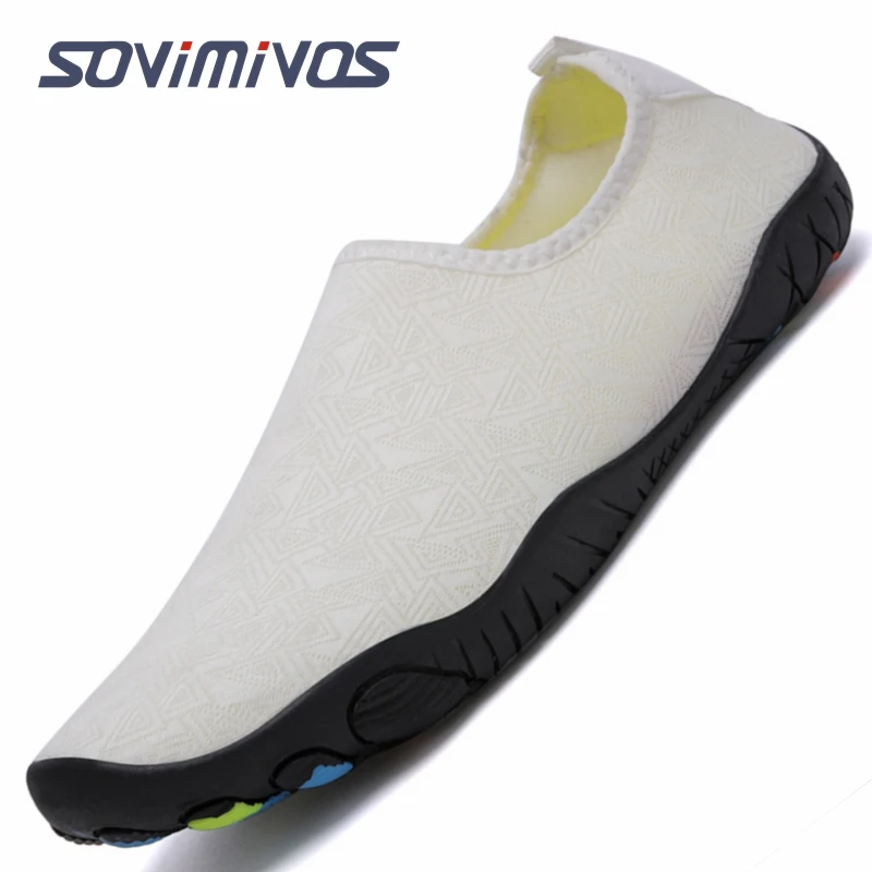 

White Men's Barefoot Shoes Sock Shoes for Kayaking Boating Surfing Walking Women's Minimalist Trail Running Shoes | Wide Toe Box