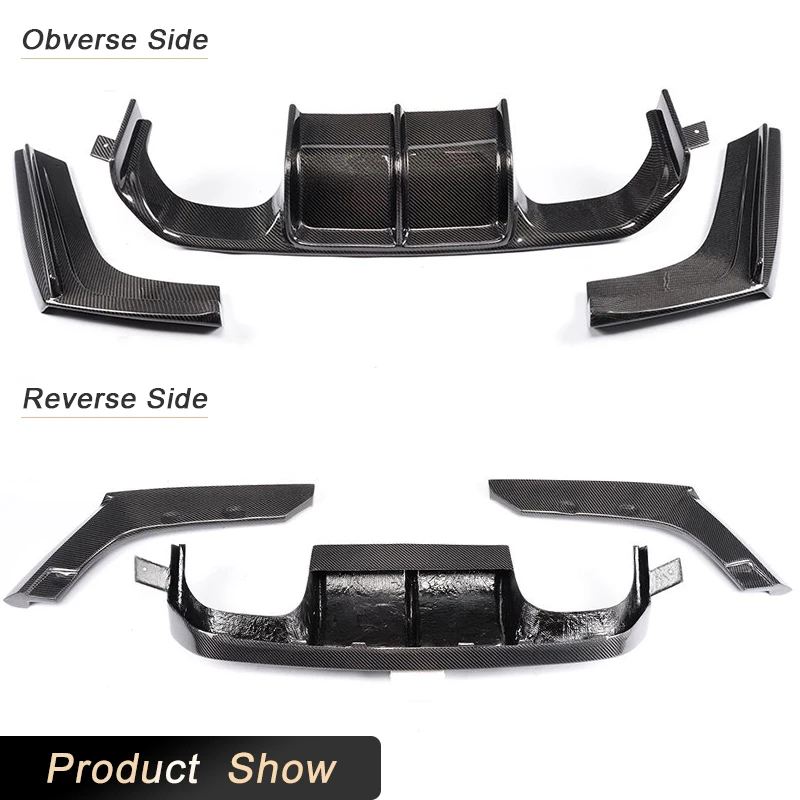 BMW F80 M3 F82 F83 M4 2014-2019 F82 M4 리어 디퓨저용 카본 파이버 자동차 리어 범퍼 디퓨저 립 스포일러 (ABS 글로스 블랙)