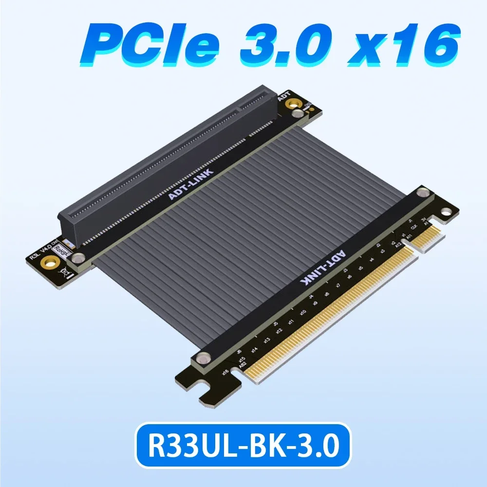 Adt-Link All'Ingrosso Pci Express 3.0X16 Riser Cavo Estensione Della Scheda Grafica Adattatore Pcie 16X Per Scheda Video Atx Pc-Case 90 ° Angolo