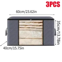 1/3pc Large Capacity Clothes Storage Bag Foldable Blanket Storage Bags Storage Containers for Organizing Bedroom Closet Clothing