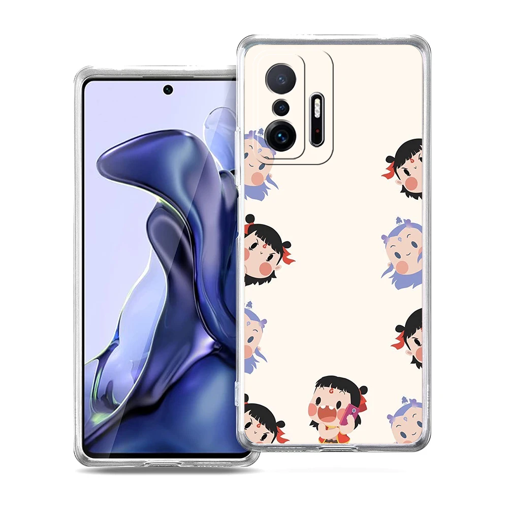 Clear Cartoon Nezha TPU Phone Case - Soft Transparent Protection