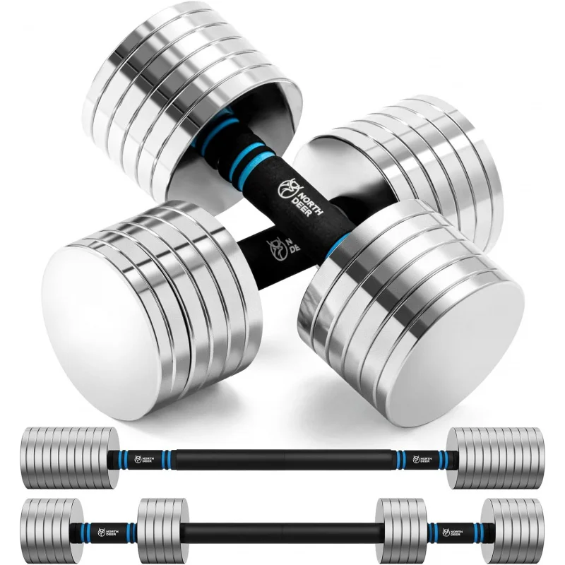 Adjustable Steel Dumbbells 40LB 60LB Home Gym Set
