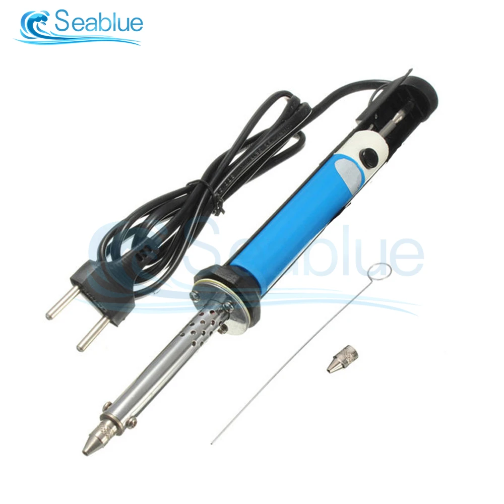 2 in 1 30W 110V 220V Soldering Iron PCB Solder Sucker Desoldering Vacuum Pump Welding Tool Handheld Electric Tin Suction Soldering Iron Desoldering Pump