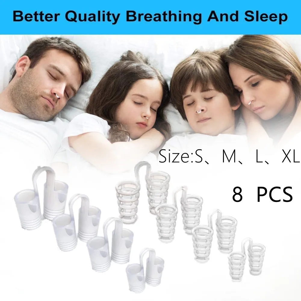 8PCS Snoring Solution Anti Snoring Devices Nose Vents Nasal Dilators For Better Sleep Sleeping