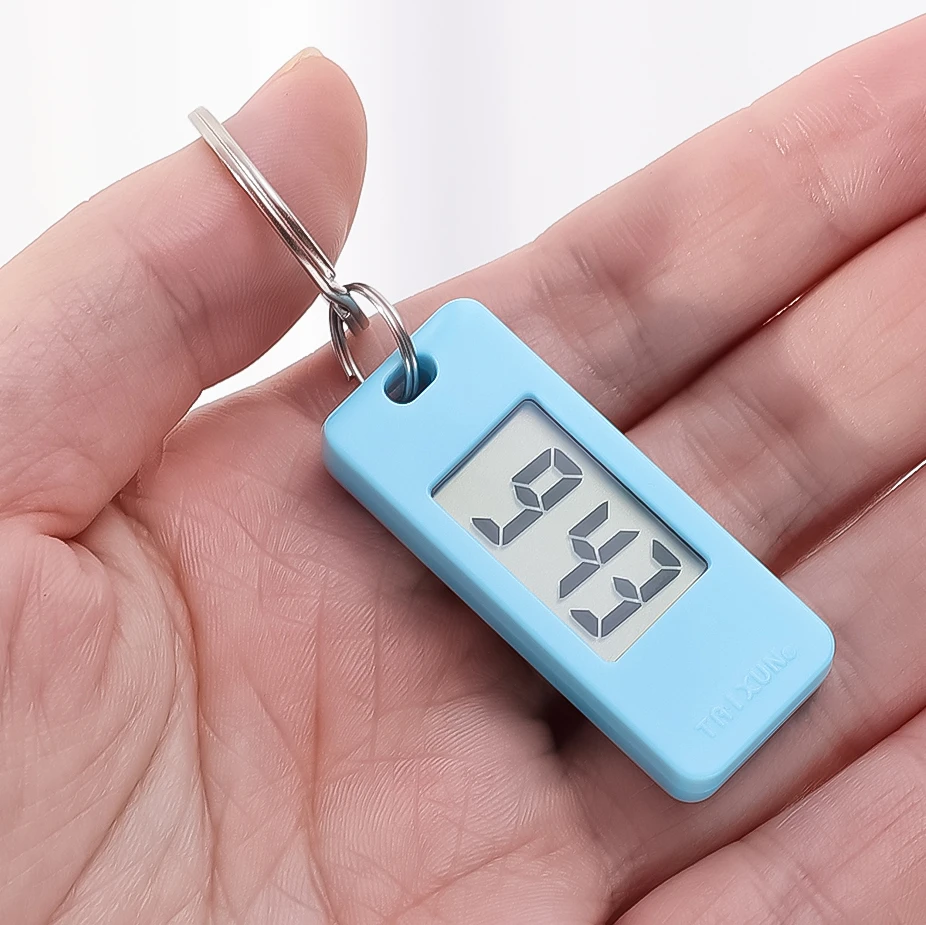 Portable Mini Electronic Clock Keychain Watch Digital Time Display Clocks Backpack Hanging