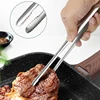 Food Tongs Portable Barbecue Stainless Steel Kitchen Steak Salad Clamp Serving Buffet Clip Cooking BBQ Tweezer Gadgets for Home 3