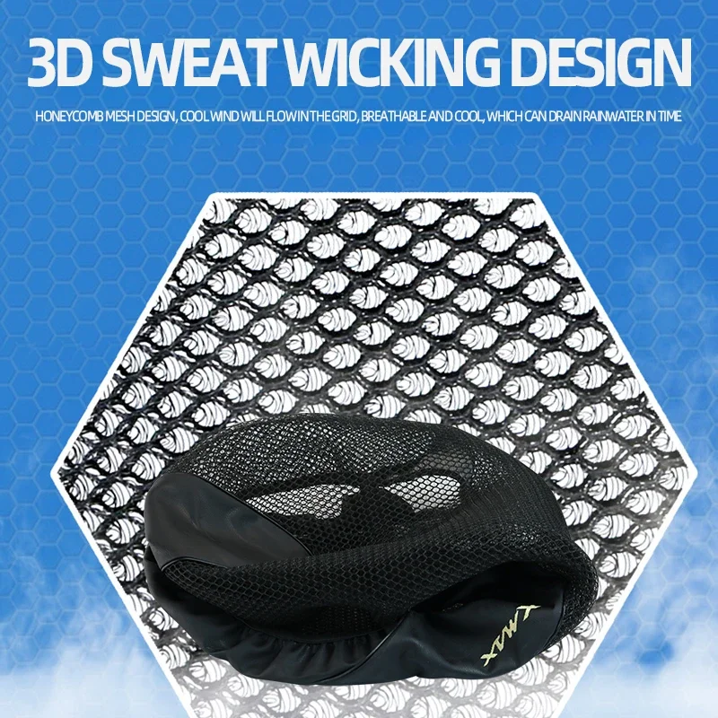3D Motorcycle Seat Cushion Cover For YAMAHA XMAX300 XMAX 300 125 X-MAX 250 400 Sun Protection Breathable Mesh