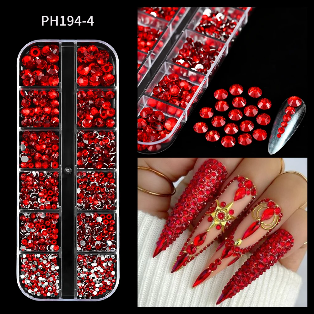 Sparkling Crystal Nail Art Rhinestones Kit with Tools