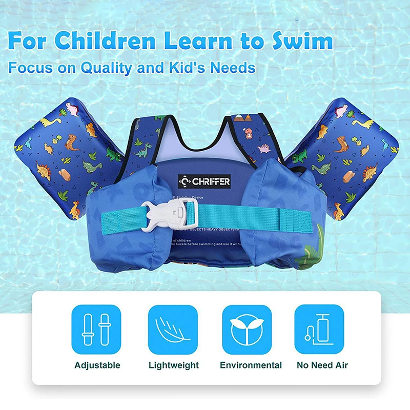 Baby Float Cartoon Arm Sleeve Life Jacket Swimsuit Foam Safety Swimming Training Floating Pool Float Swimming Ring Life Vest