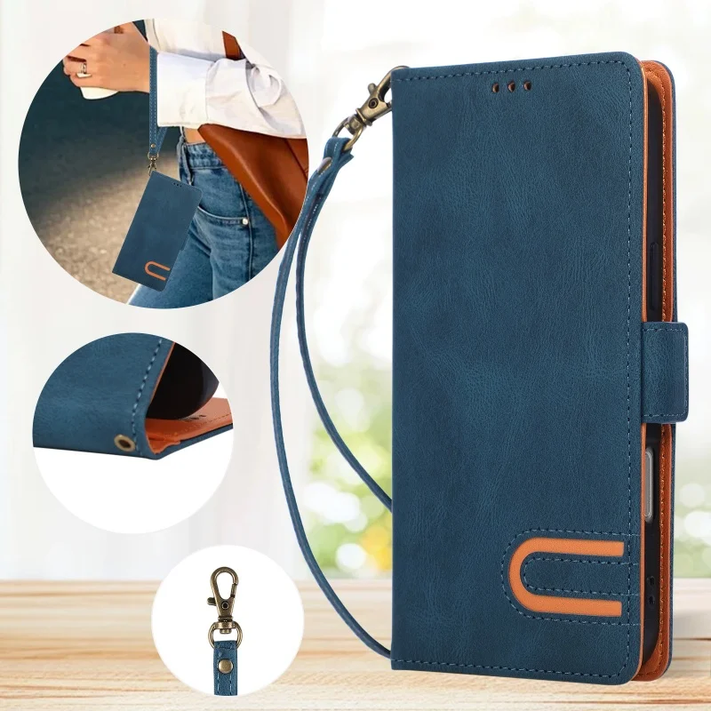 Vintage Leather Wallet Phone Case with Card Holder
