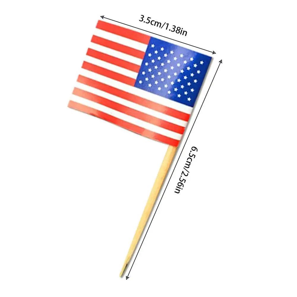 COSORO 100 Piezas Bandera De Palillos De Dientes Alemania,Mini Bandera Cóctel Pastel Sándwiches Comida Fruta Pastelería Decoración, Cupcake Fiesta Pub Copa Del Mundo Decoración