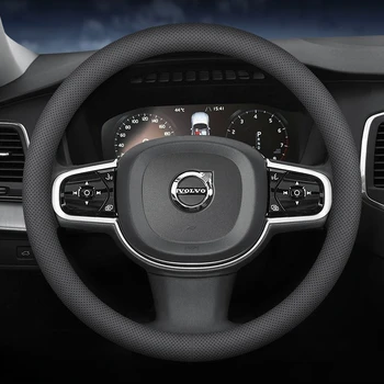 Coprivolante Premium Perforato Soft Touch da 38CM per Volvo XC40 XC60 XC90 S60 S90 V60 V90 V70 XC70 V50 - Accessori Interni Auto