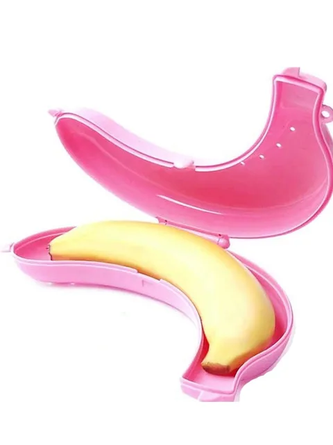 Boîte à banane portable de voyage en trois couleurs, boîte de rangement de fruits, étui de protection en plastique en forme de banane 5