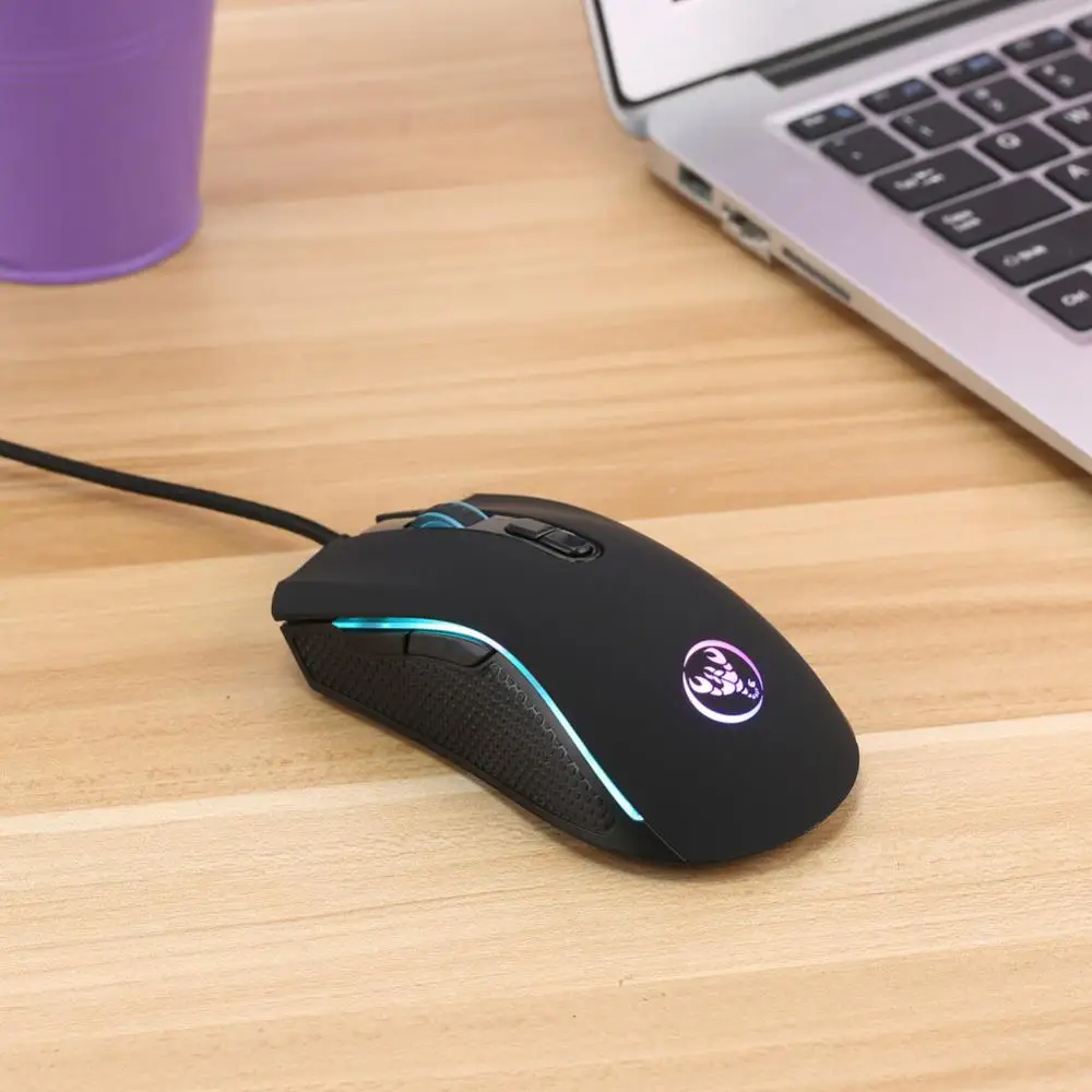 A869 Colorful Luminous Game Mouse E-sports Wired Mouse Dpi Four Gear Adjustable 3200dpi For MacBook Tablet Laptop