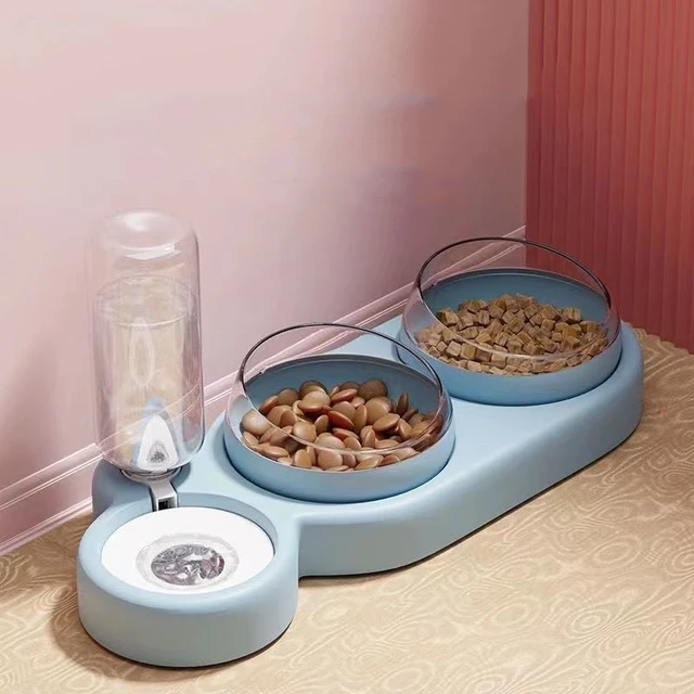 Bol d alimentation automatique avec distributeur d eau pour chat et chien 3 en 1 Double