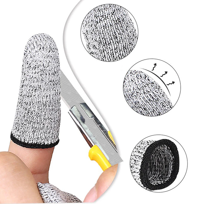1Pair Finger Cots Cut Resistant Sleeves Thumb Protector Reusable Peel Fingertip Covers Picking Gloves For Kitchen Accessory Tool