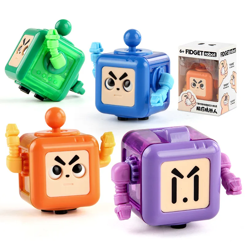 Kids Stress Relief Robots Fidget Toys Magic Cube Anti-stress Hand-Held for Adults Autism Gifts Killing Time Cool Fidget Block fidget toys anti stress toys magic puzzle cube