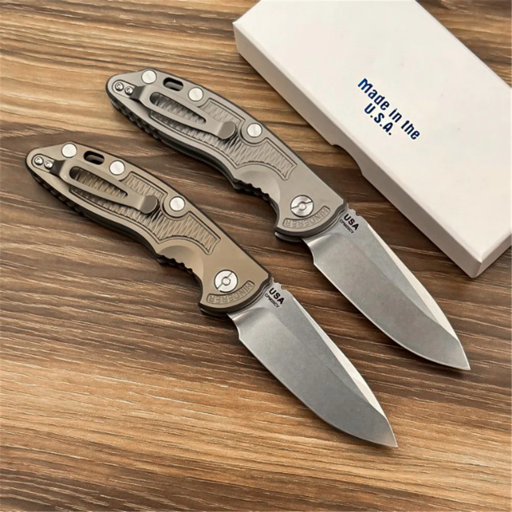 

Hinderer XM18 -A Color Box Titanium Handle Mark 20CV Logo Washer Tactical Pocket Camping Hunting EDC Tool Folding Knife