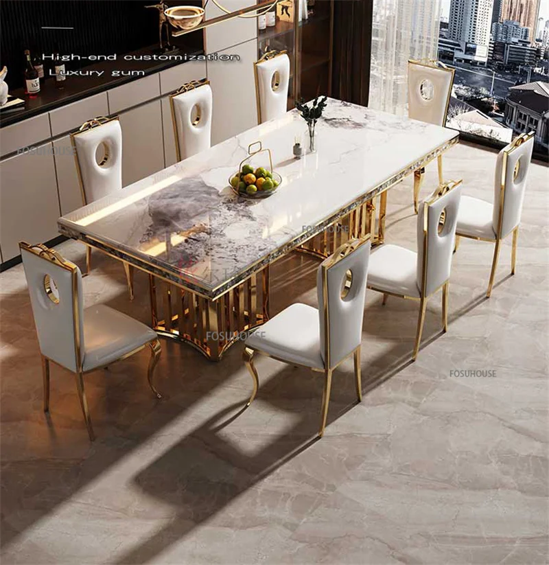 Description Picture 3 of itemStainless Steel Dining Chairs Modern Dining Table Chairs Home Furniture Nordic Flannel Dinning Chair Restaurant Backrest Chair