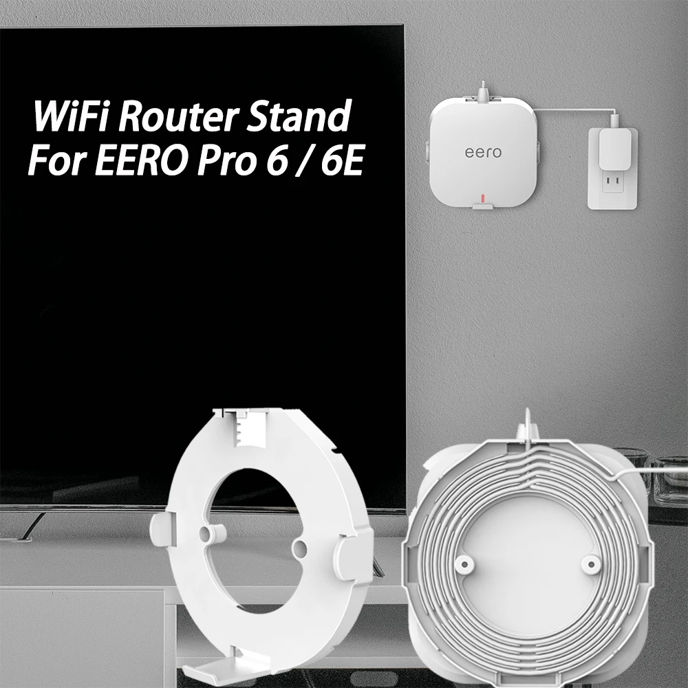 Wall Mount Router Stand For EERO Pro 6 / 6E Holder Space Saving Smart WiFi Router Outlet Cable Management Holder For EERO Pro 6E - AliExpress Wall Mount Router Stand For EERO Pro 6 / 6E Holder Space Saving Smart WiFi Router Outlet Cable Management Holder For EERO Pro 6E - AliExpress