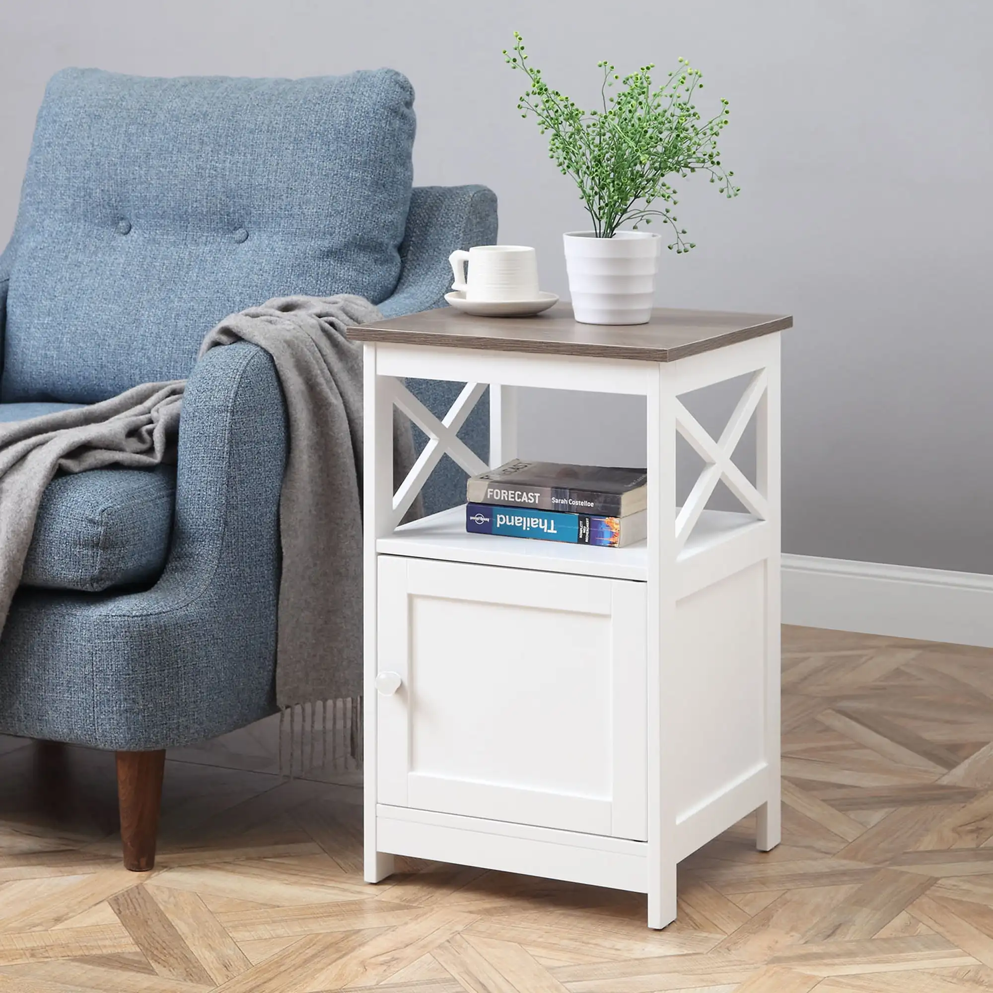 

Oxford End Table with Cabinet, Multiple Finishes