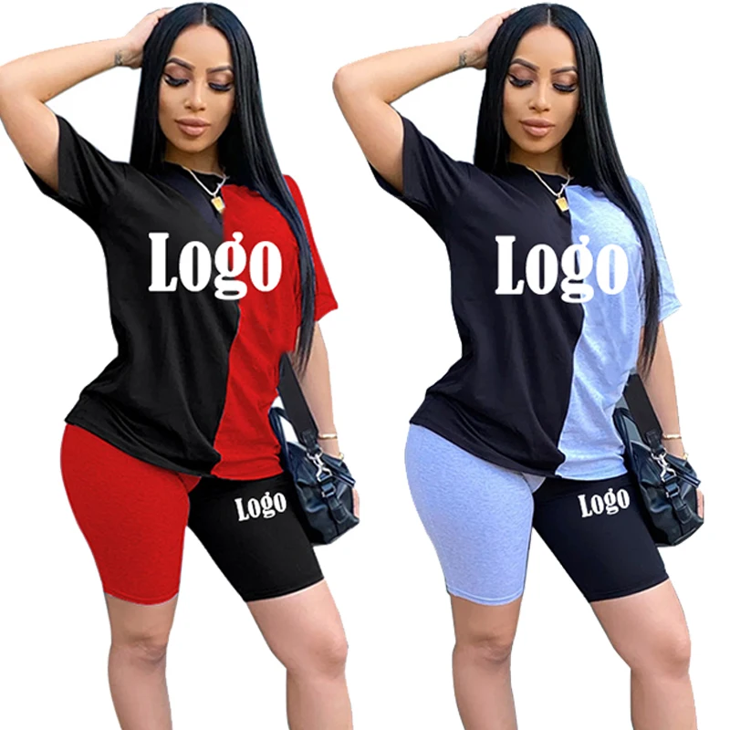 Summer Women Fashion Short Sleeve T-shirt And Shorts Suit Loose Summer Sport Wear Casual Yoga Gym Lady Clothes Suit