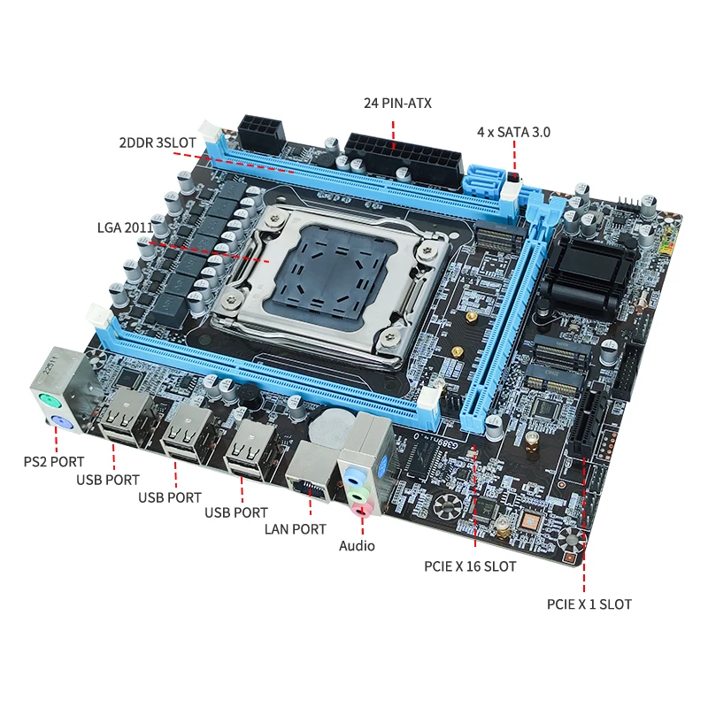 MOUGOL New X79 Motherboard with Intel Xeon E5 2650 V2 CPU Kit