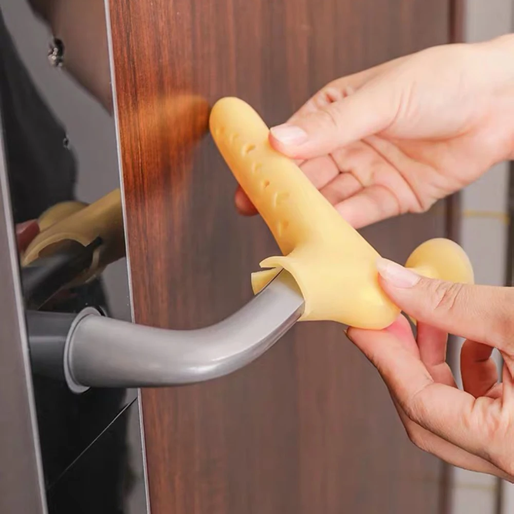 1PC Silicone Door Handle Anti-Collision Sheath Children door handle covers