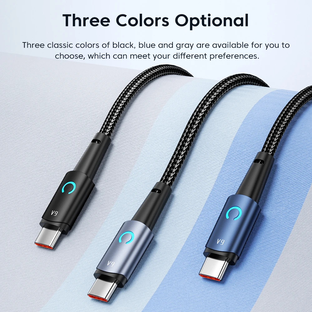 USB Type C Cable 6A 100W Fast Charging Charger USB C Data Cord TypeC Cable For Xiaomi POCO F4 Samsung Huawei Realme OPPO