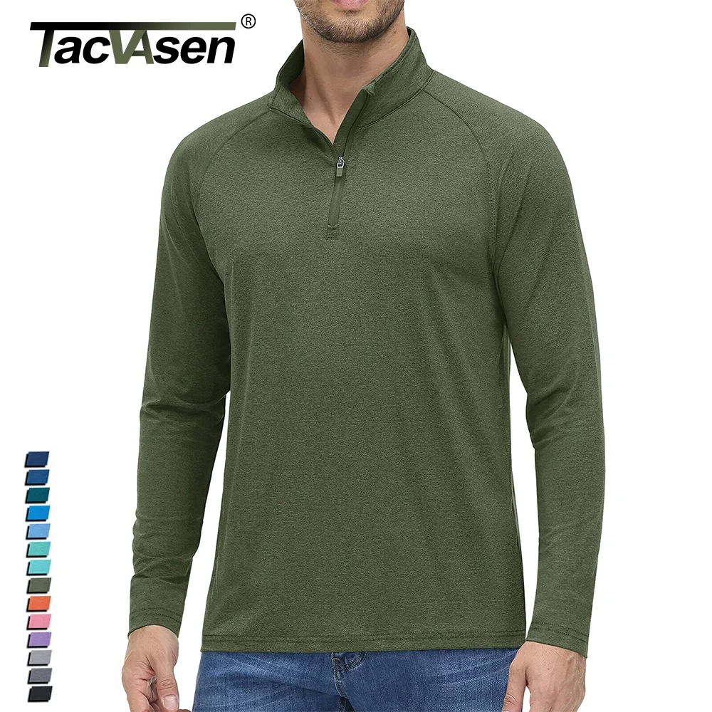 Tacvasenmens Outdoor Shirt Long Sleeve Hiking Tops Upf 50 Sun | Seychelles