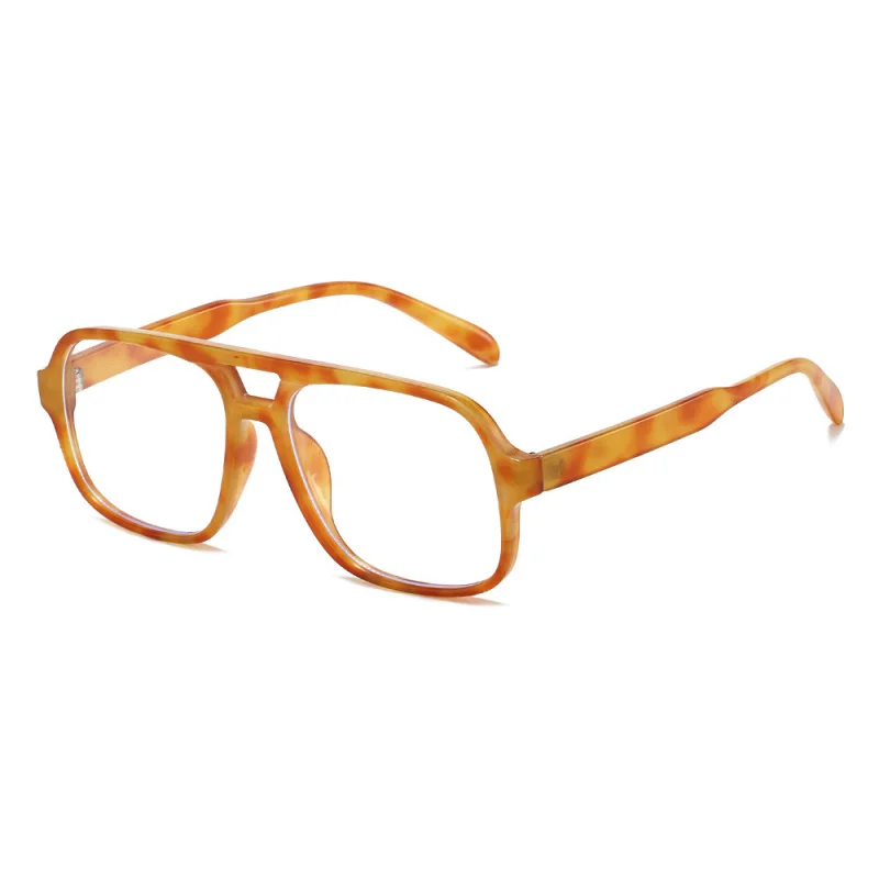 Chic Oversized Double-Beam Aviator Sunglasses with Universal Anti-Blue Light Protection