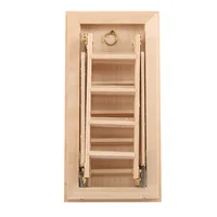 1:12 Mini Modern Miniature Furniture Folding Attic Stairs Doll House Decoration 1
