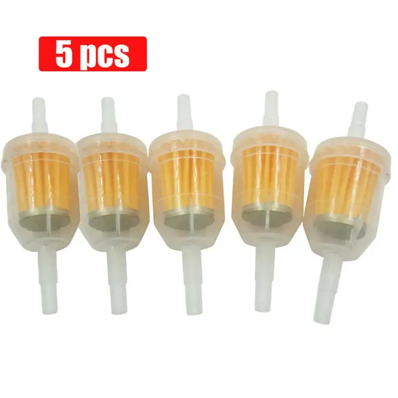 

5PCS Universal Inline Gas/Fuel Filter 6MM-8MM 1/4" For Lawn Mower Small Engine Auto Accessories Air Intake & Fuel Delivery