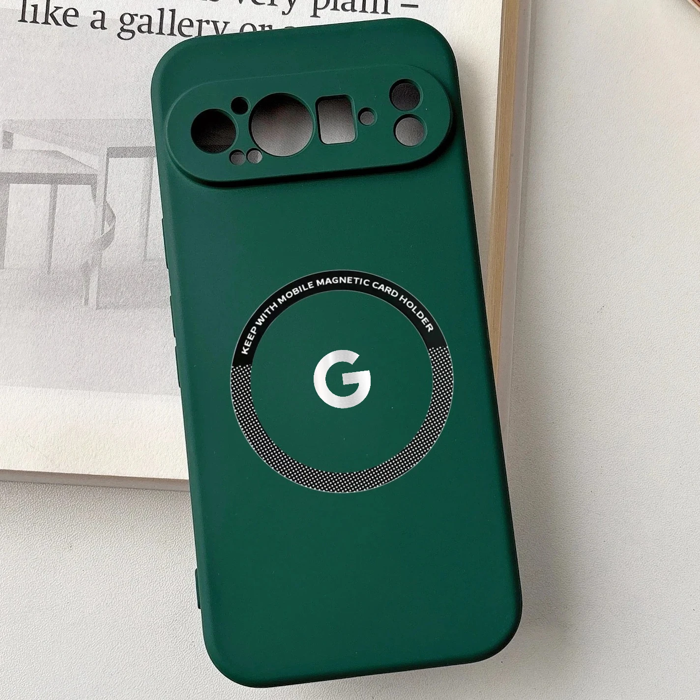 Premium Matte Silicone Magnetic Shockproof Case - Solid Color Protective Cover