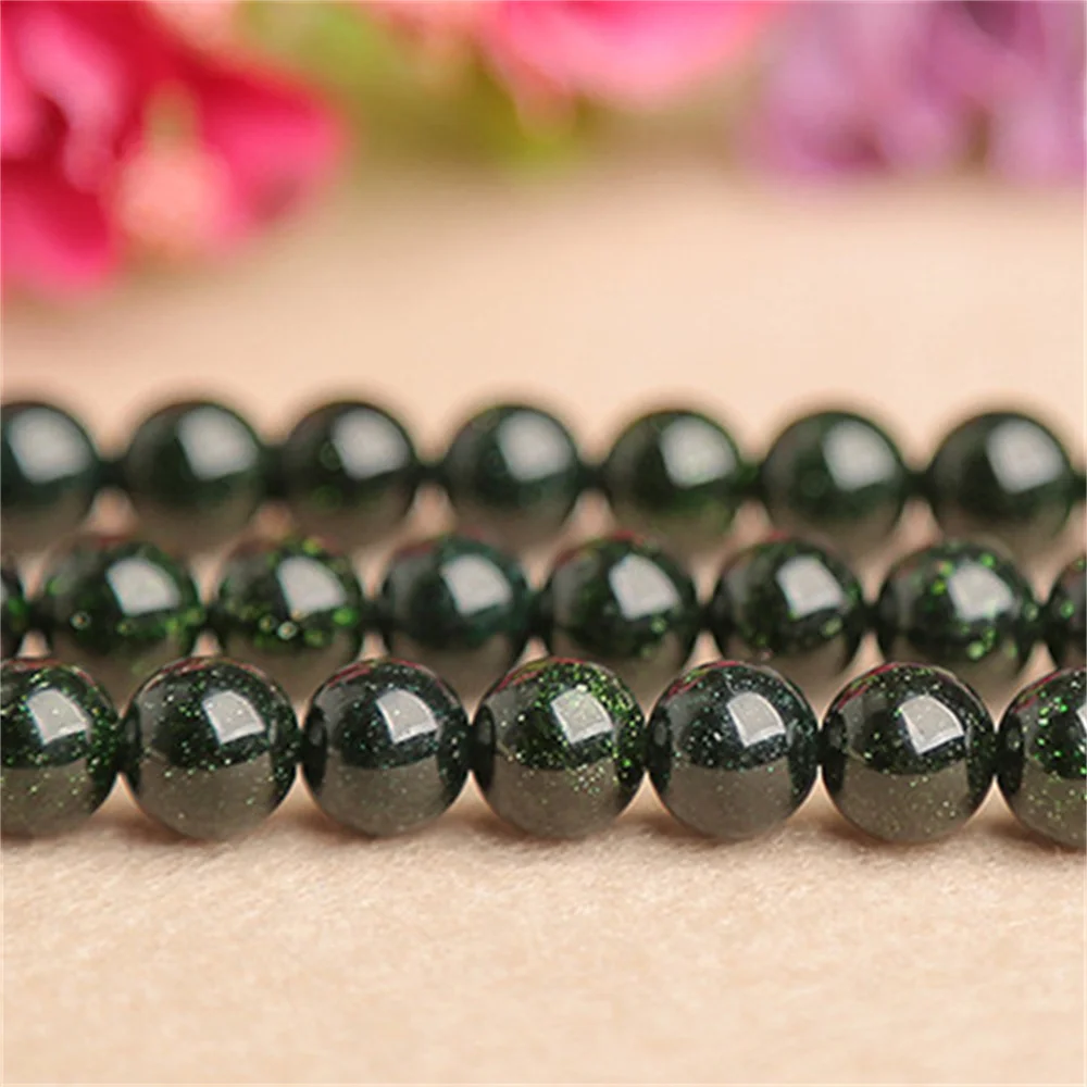 

Natural 4-12mm Green Sand Stone Round Loose Spacer Beads for Jewelry Making DIY Necklace Bracelet Earring Accessories