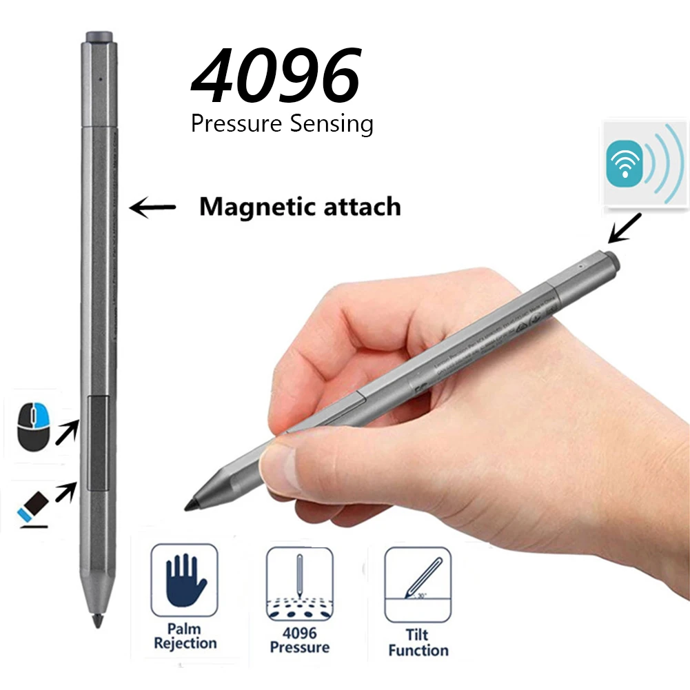 Bluetooth-Compatible Active Stylus Pen Active Digital Pencil Tilt Recognition Drawing Screen Touch Pen 3 Buttons for Lenovo Yoga