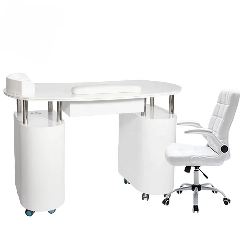 

small shelf manicure table case with vacuum cleaner for nail station spa