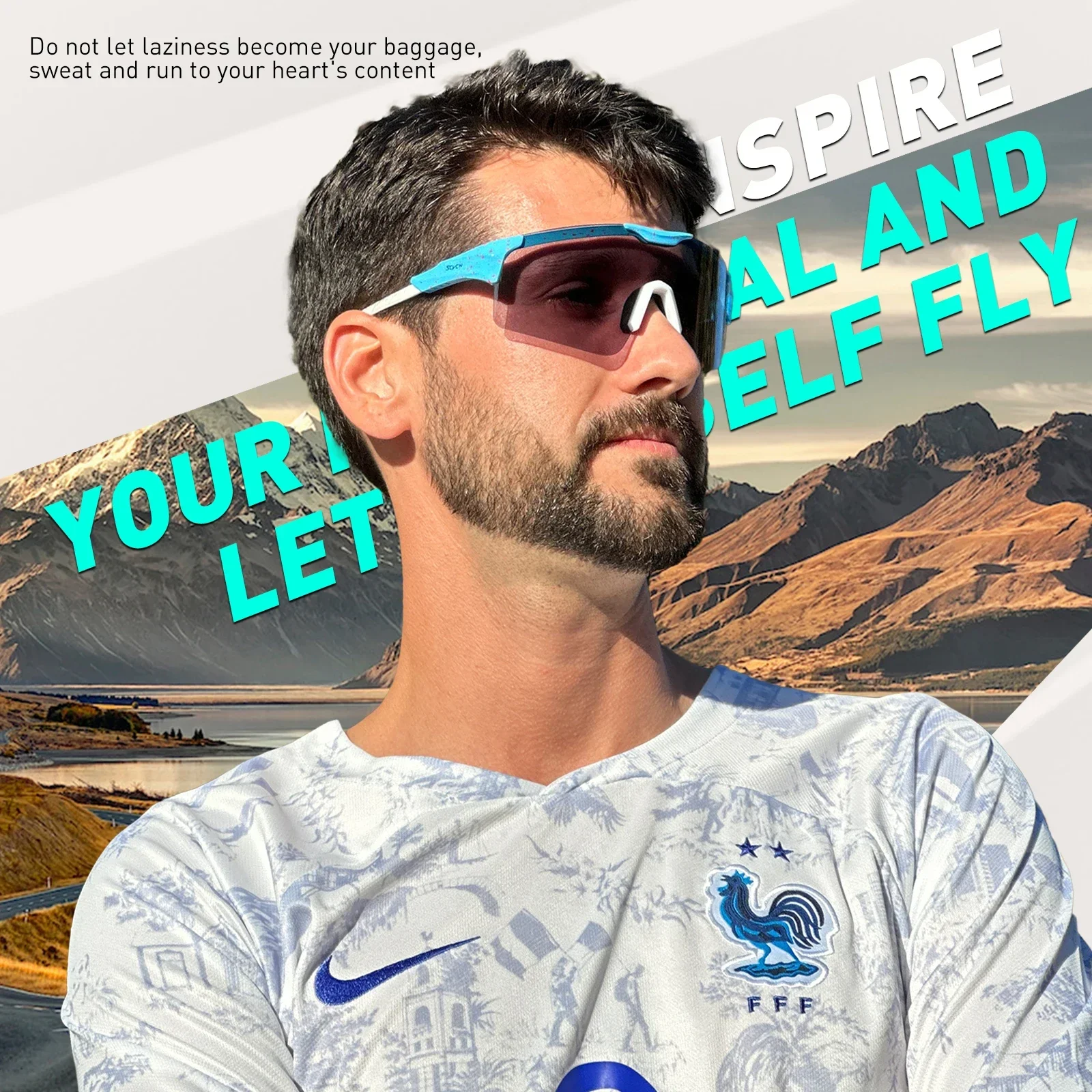 SCVCN Sports Sunglasses Cycling Glasses MTB Riding Speed Skating UV400 Fishing Goggles Man Woman Bike Bicycle Hiking Eyewear